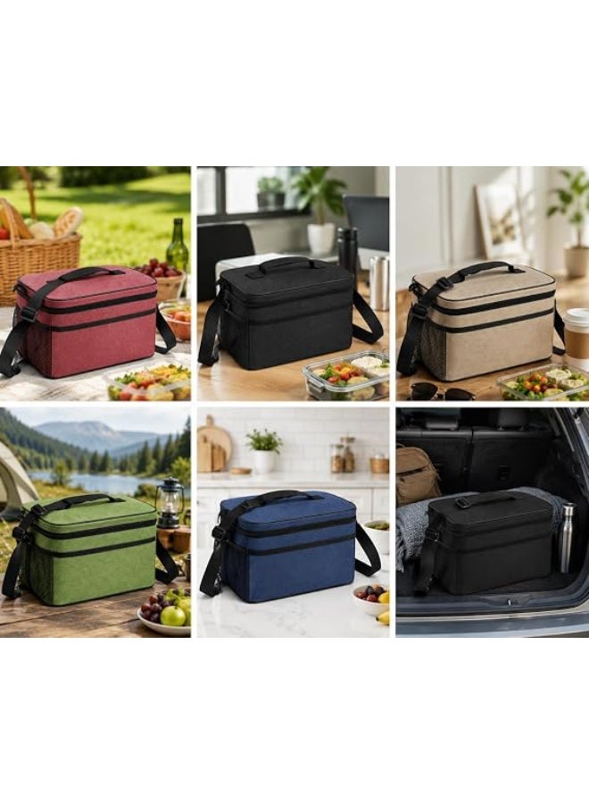 Heavy-duty, reusable, insulated 30-liter grocery bag for food storage. Features a foldable zipper closure and is portable for shopping, travel, picnics, camping, and hot or cold lunches. Dimensions: 40 x 30 x 25 cm - Image 2