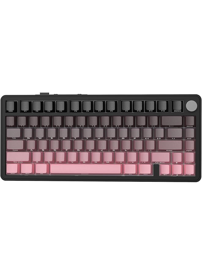 Attack Shark X85 Joint Mechanical Keyboard With Button 75% Wireless Gaming Keyboard (Bt5.0/2.4G/Usb C) And Five Layer Padding Rgb 5000Mah Hot Swappable Pbt Keys (Pink) - Image 1