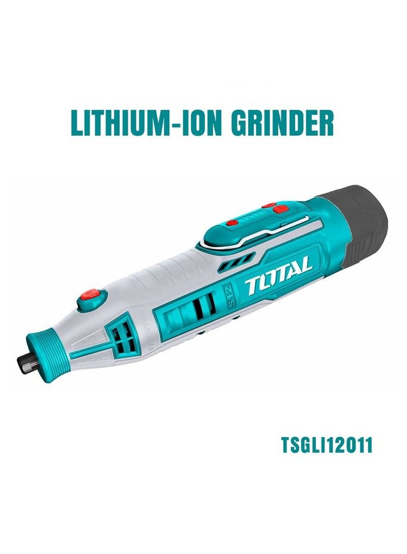 توتال TOTALTMGLI12011 مطحنة ليثيوم أيون مع 1 قطعة حماية آمنة و 100 قطعة ملحقات سرعة 8000-32000 دقيقة  - Image 4