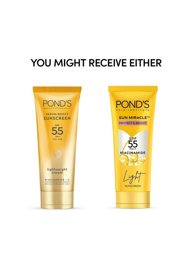 Serum Boost Sunscreen Prevent And Fade Dark Patches With The Power Of Spf 55 And Niacinamide-C Serum 50G