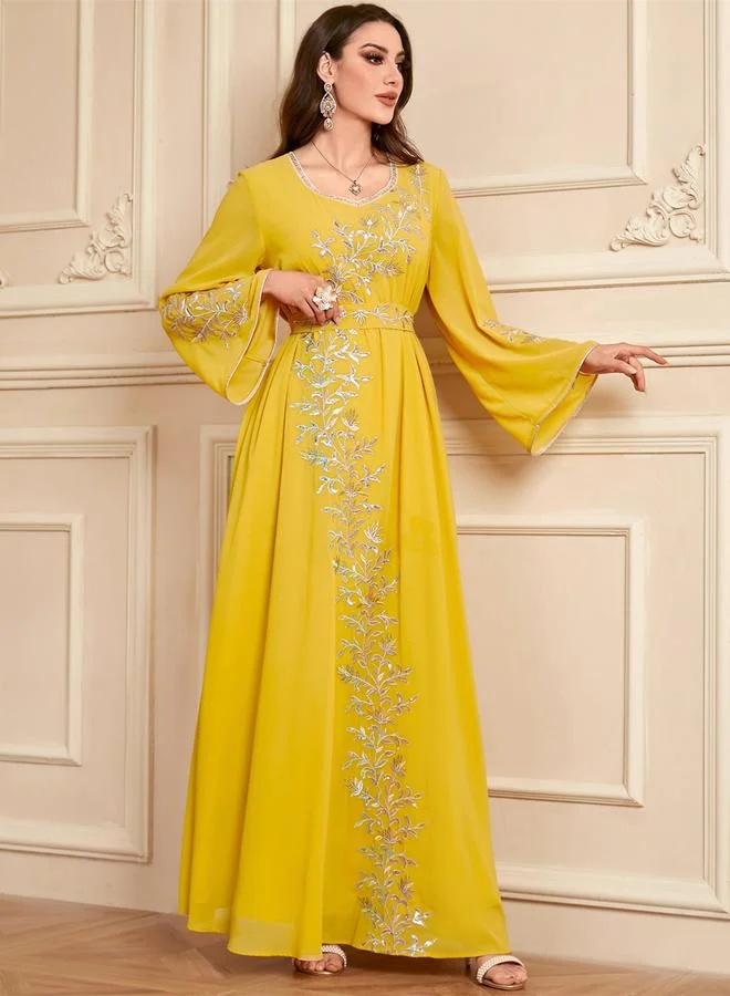 تايك تو جلابية بتطريز زهور