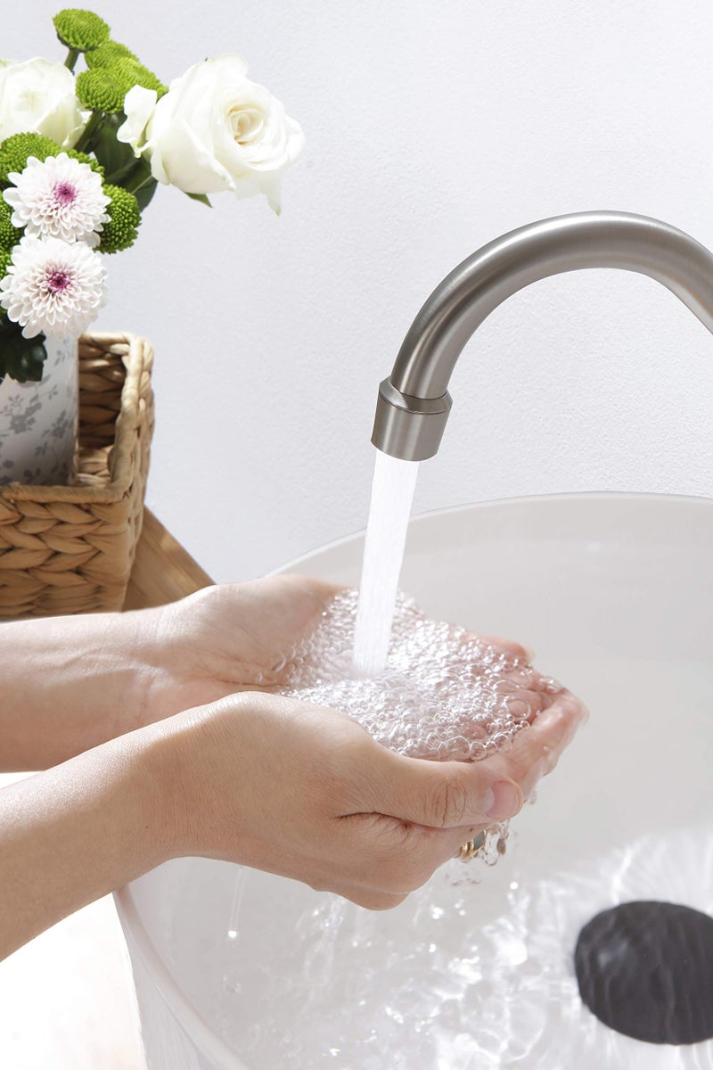 SITGES Wall Faucet,Two Handle Bathroom Sink Wall Mount Faucet with Rough in Valve Included,Brushed Nickel - Image 4