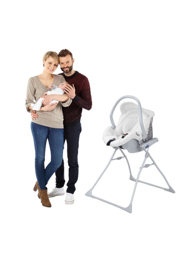 cam حامل صغير قابل للطي لمهد الأطفال ومقعد السيارة، متوافق مع مهد الأطفال الساحلي، حامل، حامل طبيعي قابل للطي، أقصى قدر من النظافة حتى 0-13 كجم - رمادي - Image 4