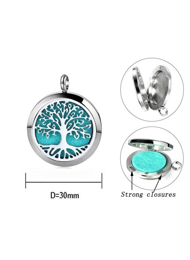 GFONDINGD Aromatherapy Essential Oil Diffuser Necklace Stainless Steel lnspirational Locket Pendant(Lotus)  - Image 2