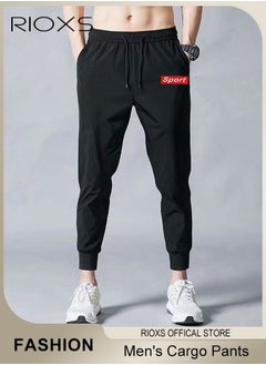 RIOXS Joggers Pants For Men,Athletic Workout Jogger Sweatpants, Men's Cargo Pants, Drawstring Trouser, Tapered Pant With Pockets, Sport Casual Pants For Training Running Exercising  - Image 1