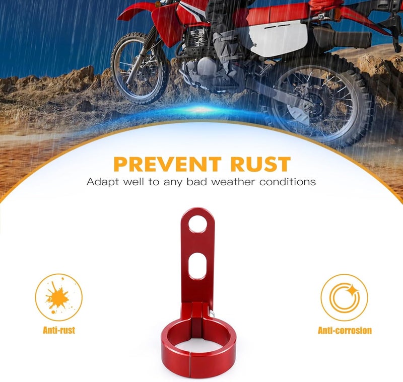 Wivplex Motorcycle Brake Hose Clamp - Red - Image 4