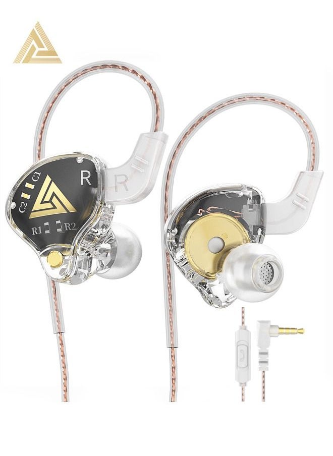 QKZ - QKZ AKX In-Ear Dynamic Earphone, Professional Monitoring Level Headphone, HiFi-Headphones with Microphone and Noise Isolation, Universal 3.5mm Earbud Headphones with Microphone for Running, Gaming - Image 1