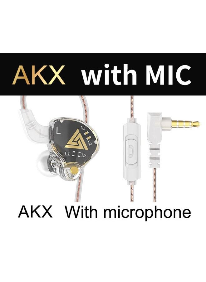QKZ - QKZ AKX In-Ear Dynamic Earphone, Professional Monitoring Level Headphone, HiFi-Headphones with Microphone and Noise Isolation, Universal 3.5mm Earbud Headphones with Microphone for Running, Gaming - Image 1