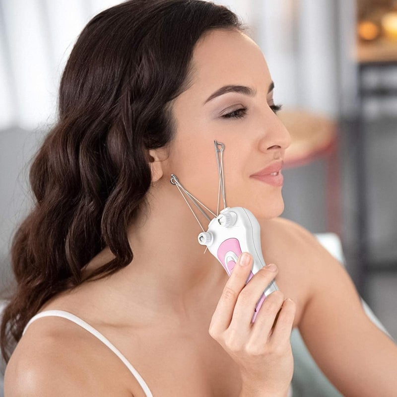 MAKINGTEC Ladies Facial Hair Remover, Electric Cordless Cotton Threading Epilator for Women, Lips Cheek Arm Leg Hair Removal Shaver, Pull Faces Delicate Device Depilation - Image 4