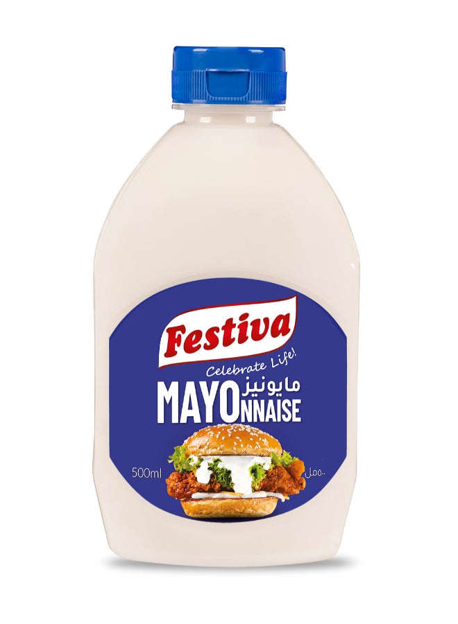 Festiva Mayonnaise 500ml - Creamy Mayo Sandwich Spread for Burgers, Sandwiches, Wraps and Snacks - Dip and Dressing - Image 1