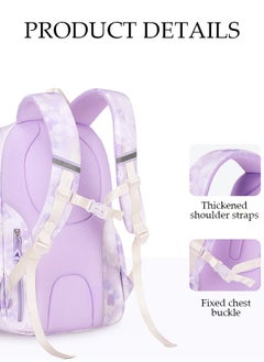 DUNISO Kids School Backpack, Large Capacity Backpack for Girls, Lightweight Schoolbag for Teen Girls Bookbag with Compartments Reflective Strip, Watrer Resistant Bookbag for Elementary Primary School  - Image 5