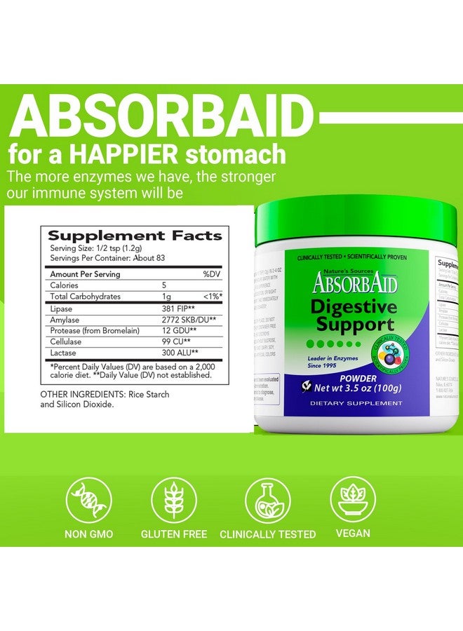 AbsorbAid مصادر الطبيعة - دعم الهضم أبزوربايد 3.5 أونصة - Image 2