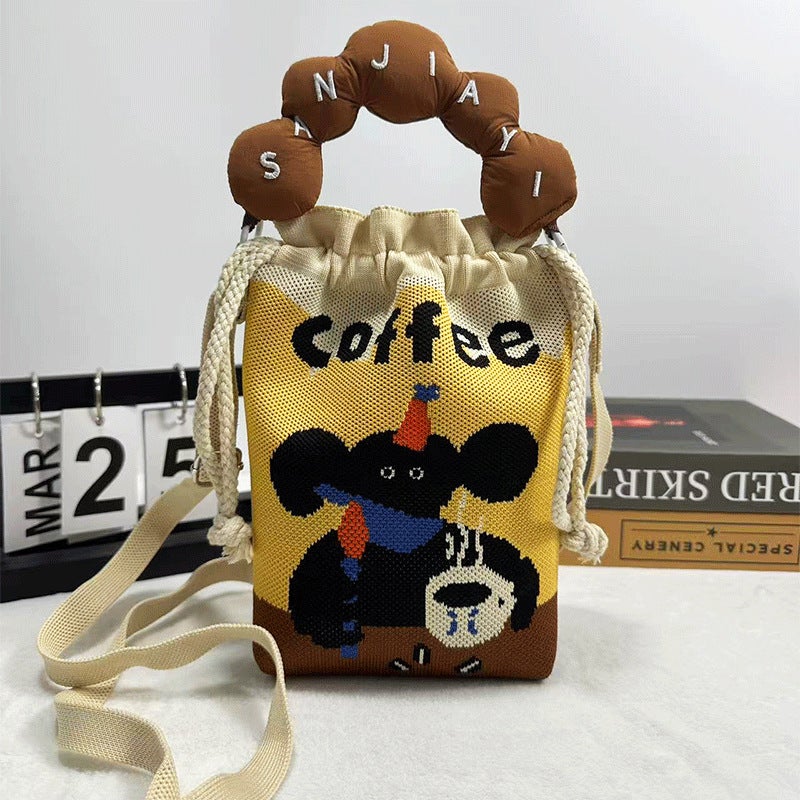 Korean Style New Cute Xiaofu Bag Handbag Xiaozhong All-Match Design Knitted Bag Large Capacity Crossbody Shoulder Bag - Image 1