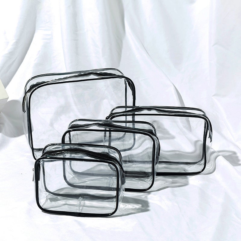 Thickened Spot Pvc Visual Toiletry Bag Outdoor Travel Cosmetics Toiletries Storage Bag Waterproof Zipper Bag - Image 2