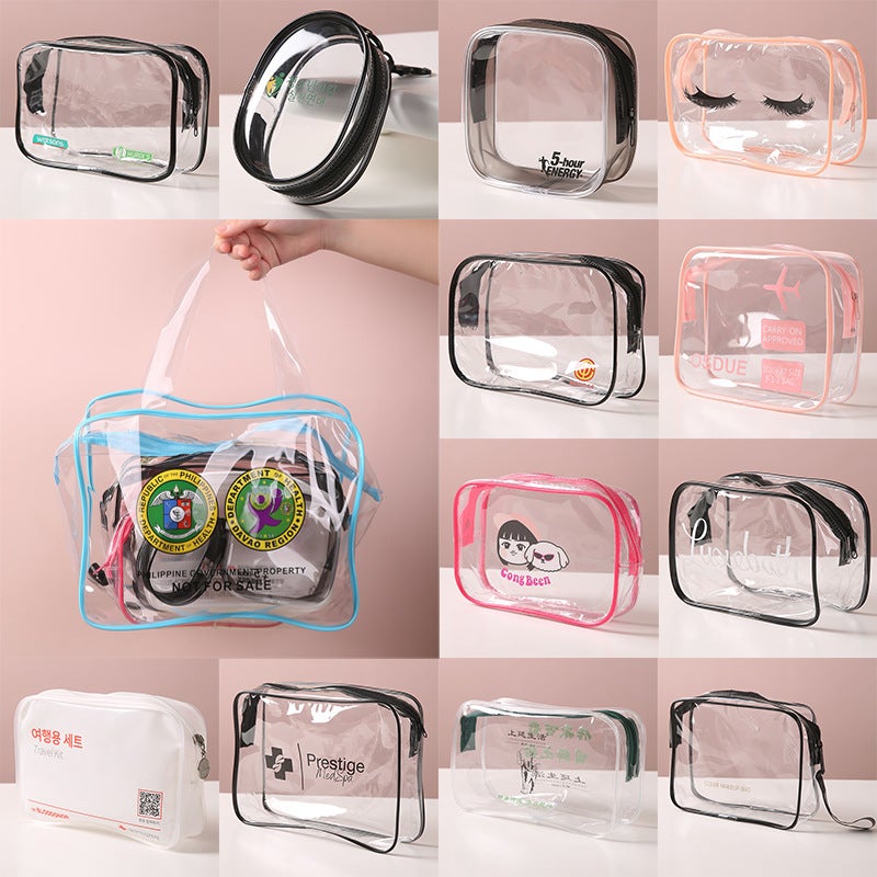 Thickened Spot Pvc Visual Toiletry Bag Outdoor Travel Cosmetics Toiletries Storage Bag Waterproof Zipper Bag - Image 4