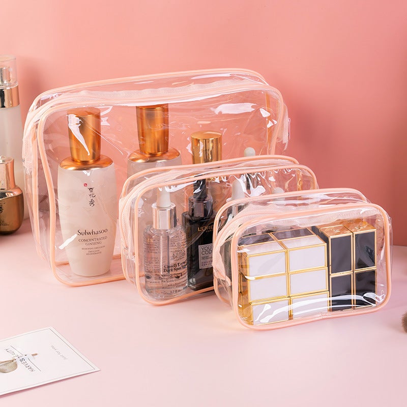 Thickened Spot Pvc Visual Toiletry Bag Outdoor Travel Cosmetics Toiletries Storage Bag Waterproof Zipper Bag - Image 3