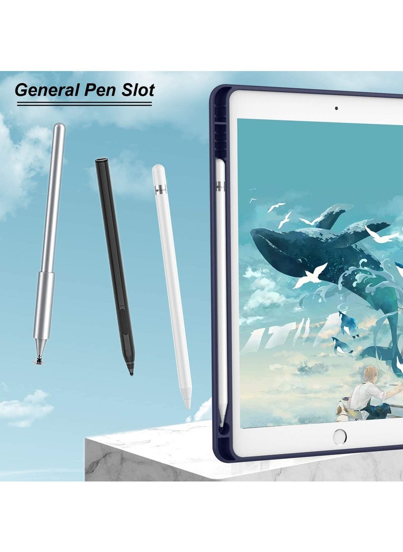 ماركة غير محددة - Smart Case for Samsung Galaxy Tab a7 Case 10.4 Inch 2022 2020 (SM-T509 T500 T503 T505 T507) with Pencil Holder, Soft TPU Smart Stand Back Cover Auto Wake/Sleep Feature - Blue - Image 1