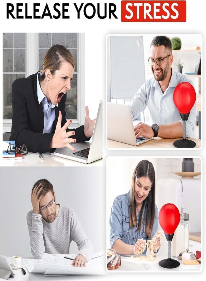 PIHARVA Desktop Punching Bag Stress Buster | Boxing Punch Ball with Suction Cup | Stress Relief Speed Ball for Office & Home | Fun Desk Toy for Kids & Adults | Boxing Kit with Pump for Stress Relief - Image 4