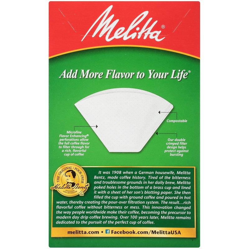 Melitta 2 Cone Coffee Filters White 40 Count Pack of 12 - Image 4