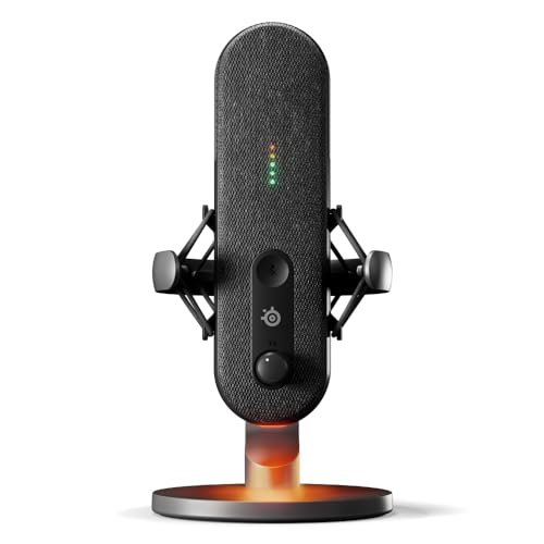 SteelSeries Alias USB Mic for PC — 3x Bigger Capsule for Gaming, Streaming and Podcasting — Sonar for Streamers Audio Software — AI Noise Cancelling — LED Mute & Level Monitoring — Shock Mount - Image 1