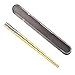 ITXIYC ITXIYC Portable Chopsticks with Pull Design Case, Reusable Metal Stainless Steel Chopstick with Titanium Plated for - Image 2