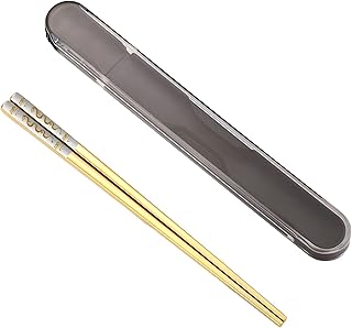 ITXIYC ITXIYC Portable Chopsticks with Pull Design Case, Reusable Metal Stainless Steel Chopstick with Titanium Plated for - Image 1