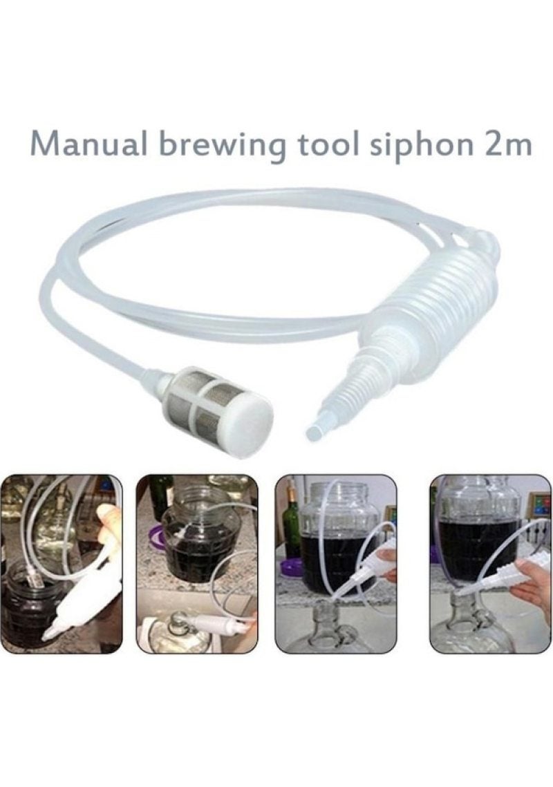 Plastic Manual Home Brewing Siphon Brewing Tool White - Image 1