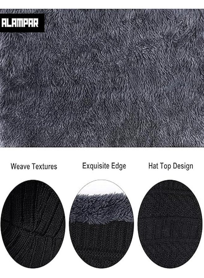 VONITY Winter Woolen Cap, Neck Warmer Scarf With Gloves Set, Beanie Style, Warm Winter Neck Scarf, Gloves And Caps Suitable For Men And Women Stylish Cap & Gloves (Set Of 3)- Ur-220 - Image 4