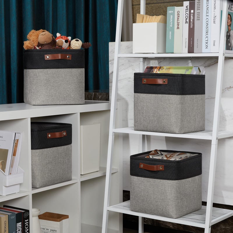 Dullemelo 11X11 Cube Storage Bins For Cube Organizer  Foldable Cube Storage Bins Baskets For Organizing Home Office Closet Shelves Toy Nursery Fabric Cube Baskets Bin For Home Organization - Image 3