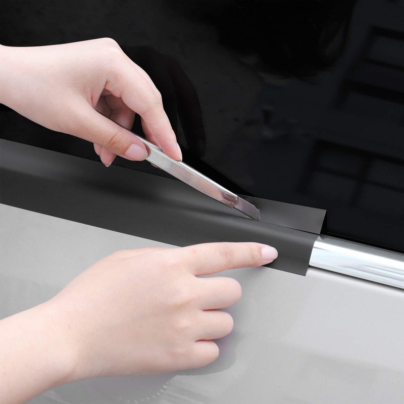 LZLRUN Free Tool Kit Matte Vinyl Tape for Black Out Chrome Delete Window Trim Door Trim (2Inches x 30Feet) - Image 3