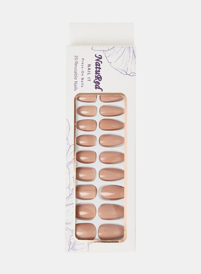 NatuRed Nail It Press-On Nails, Tumbleweed 