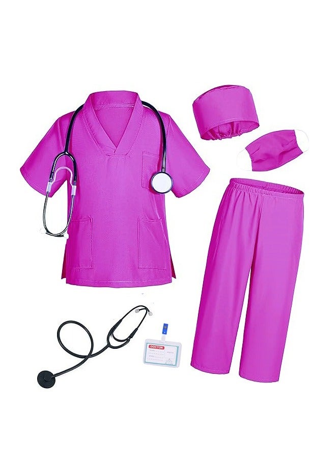 Doctor Costume Set Cosplay Costume Sets for Kids Purple - Image 1