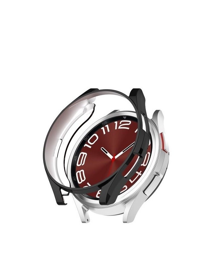 حافظة لساعة سامسونج جالاكسي وتش كلاسيك 6 مقاس 43 ملم بدون واقي شاشة، حافظة رفيعة للغاية من السيليكون الناعم من مادة البولي يوريثان اللدن بالحرارة لينة (اسود) - Image 1