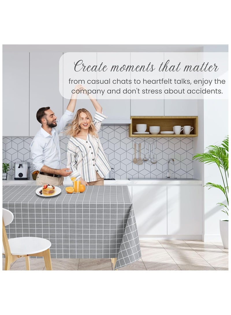 Anna Minimalist Home Dining Table Desk Decorative Waterproof Oilproof Easy-Clean PVC Tablecloth - Image 3