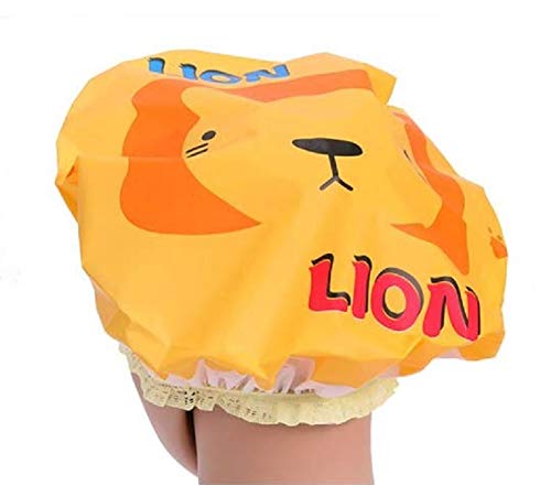 DMtse set of 6 Cute Cartoon Lace Waterproof Elastic Shower Cap Bath Cap Facial SPA - Image 2