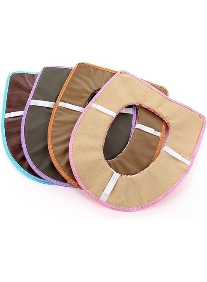 قطعة واحدة غطاء مقعد تواليت قطيفة فاخر (متعدد الألوان) - Image 2