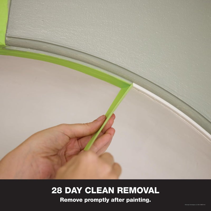 FrogTape Advanced Painters Tape 15 Inch Wide 141Inch x 45Yard MultiSurface Tape with PAINTBLOCK Conforms Around Curves  Contours TearFree Removability 2 Rolls Green - Image 4