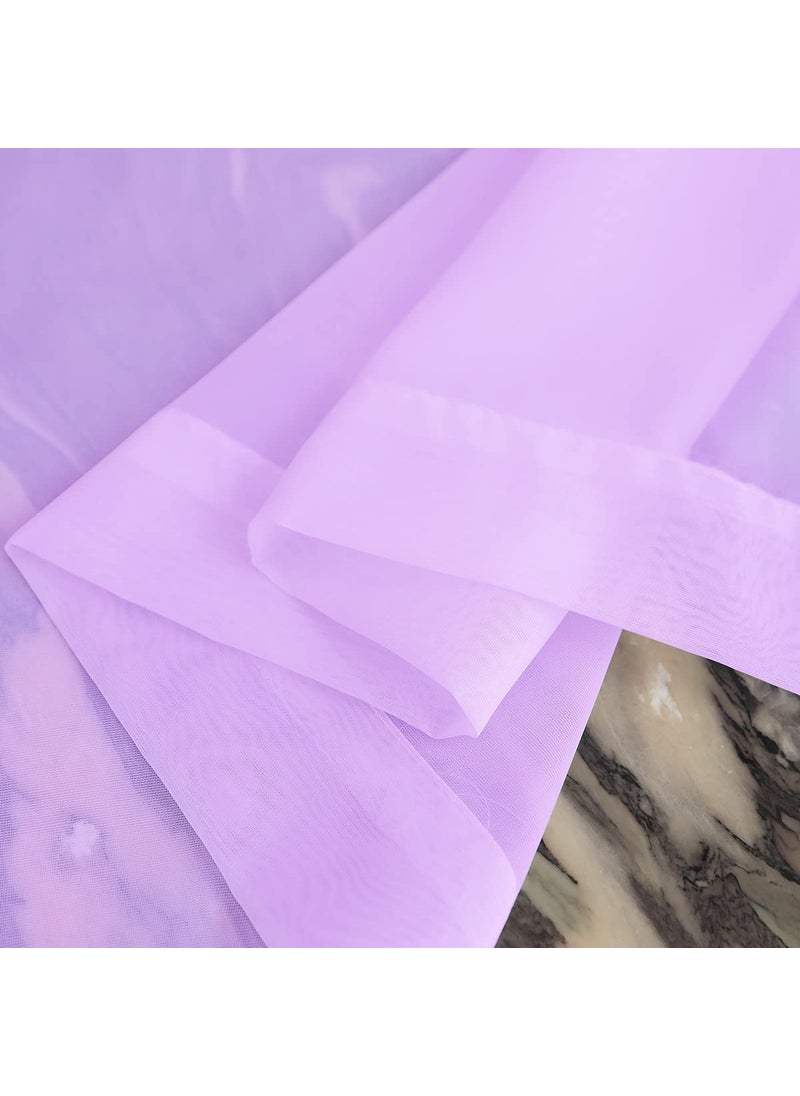 L&TEC Window Purple Sheer Curtains 60 Inches Width 45 Inches Long 2 Panels Sheer Curtains Clear Curtains Basic Rod Pocket Panel for Home Living Room Bedroom Kids Room Yard Patio Parlor Sliding  - Image 5
