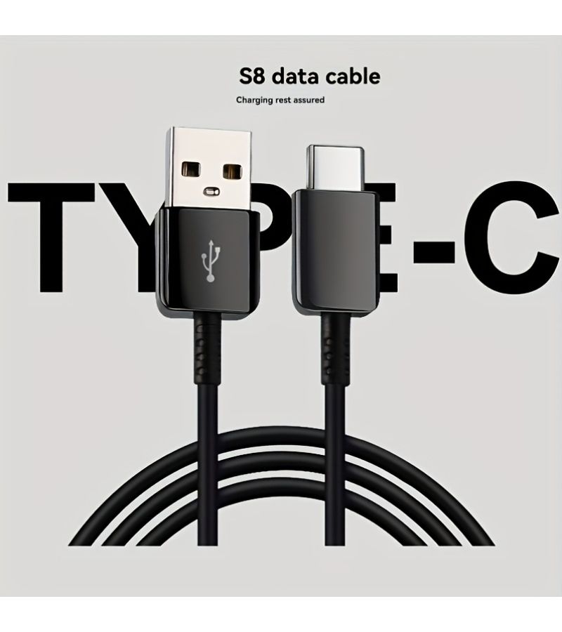 USB Type C Fast Charging Data Cable For Samsung Series Quick Charge Sync 59.06 Inches Black - Image 4