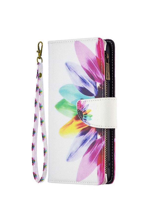 S-TOP Case For Honor 60 Colored Drawing Pattern Zipper Horizontal Flip Leather Phone Case - Image 2