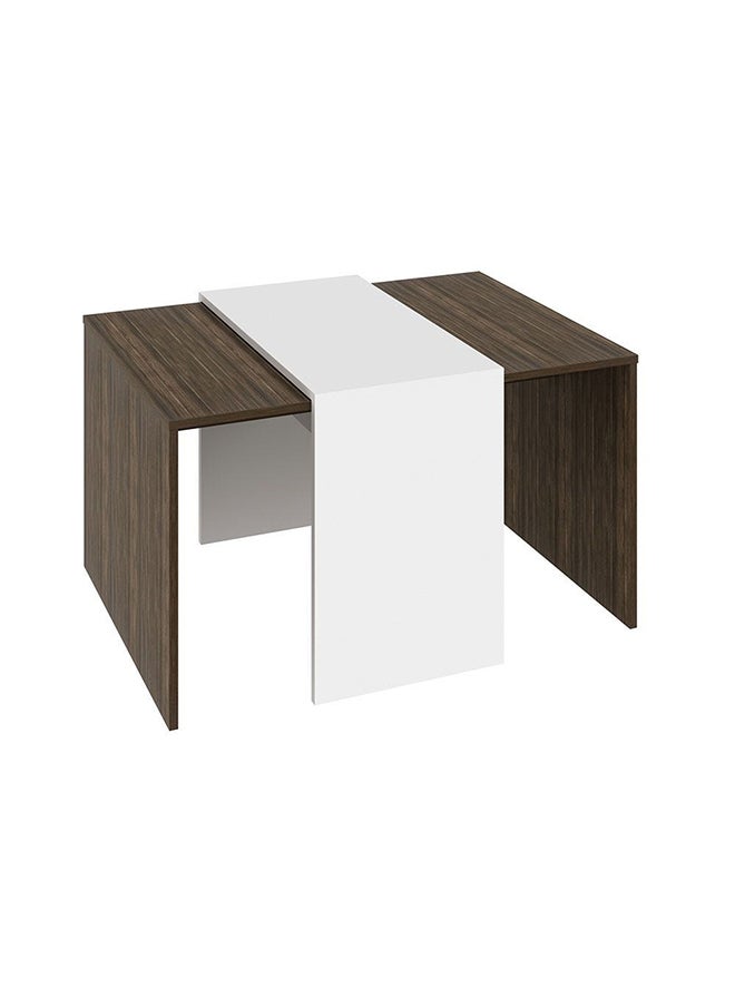 DANUBE HOME Theo Coffee Table Multifunctional Living Room Table Space Saving Center Table Modern Design Furniture For Home L 90x63.2x52.5 Cm Walnut/White  - Image 3