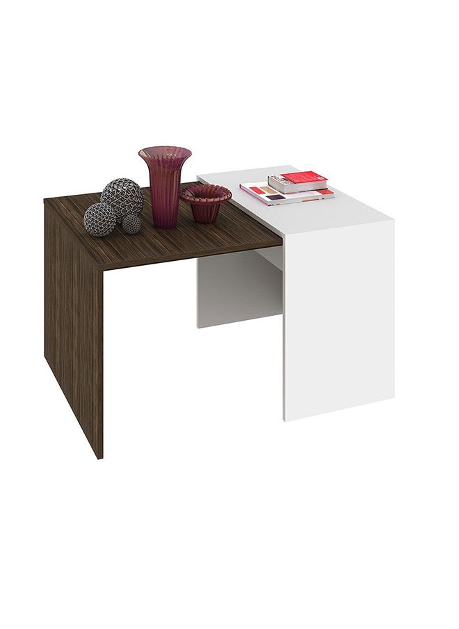 DANUBE HOME Theo Coffee Table Multifunctional Living Room Table Space Saving Center Table Modern Design Furniture For Home L 90x63.2x52.5 Cm Walnut/White  - Image 2