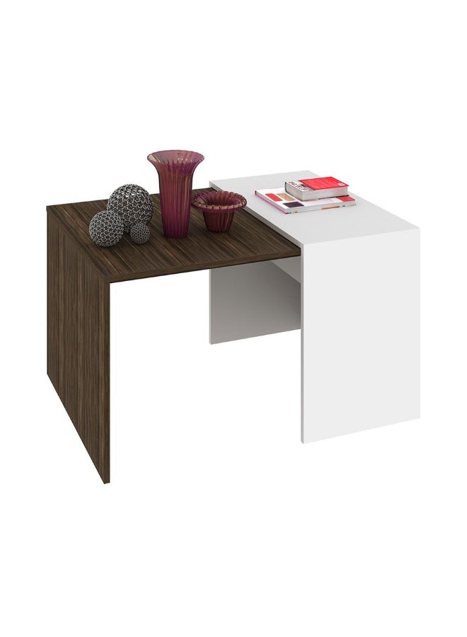 DANUBE HOME Theo Coffee Table Multifunctional Living Room Table Space Saving Center Table Modern Design Furniture For Home L 90x63.2x52.5 Cm Walnut/White - Image 2