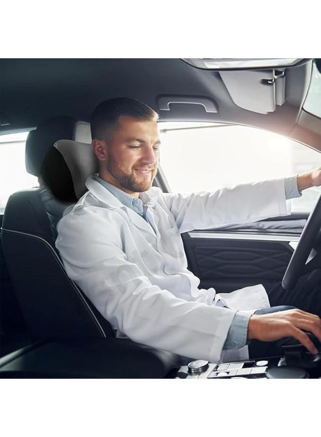 وسادة رقبة من فوم الميموري للسيارة لتخفيف آلام الرقبة مع حزام قابل للتعديل وغطاء قابل للإزالة للتهوية - Image 2