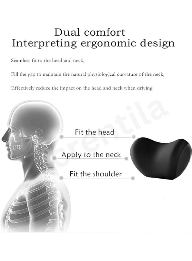 وسادة رقبة من فوم الميموري للسيارة لتخفيف آلام الرقبة مع حزام قابل للتعديل وغطاء قابل للإزالة للتهوية - Image 4