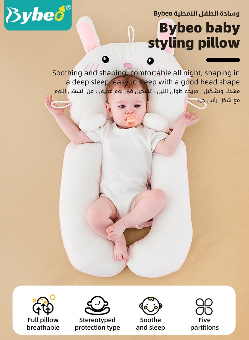 Bybeo Baby Nursing Pillow, Baby Head Shaping Pillow, Newborns Nursing Sleeping Pillow, Infant Head Support with U-shaped Legs For Boys and Girls, Superior Quality, Adjustable and Removable - Image 2
