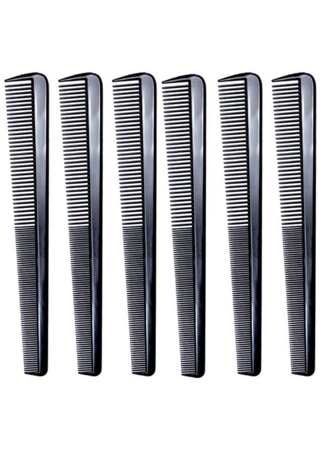 Luxxii (6 Count) 7.5" Barber Hair Comb Beard & Mustache Pocket Combs For Men - Image 1