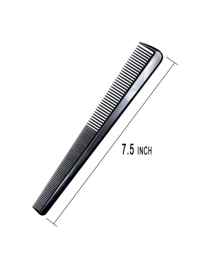 Luxxii (6 Count) 7.5" Barber Hair Comb Beard & Mustache Pocket Combs For Men - Image 3