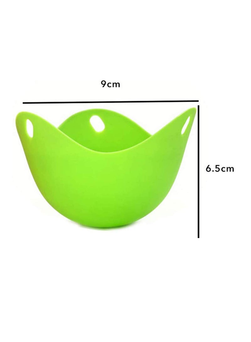 Zikra Egg Poacher 4 Pack with 1 Chopsticks 1 Spoon Heat Resistant Extra Silicone Moulds for Cooking - Image 2