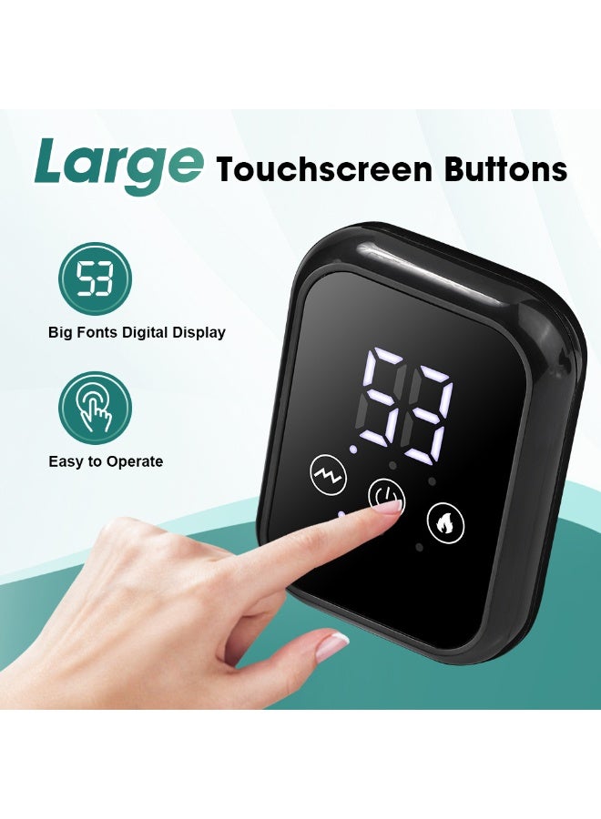 والالا دعامة كتف ساخنة لاسلكية مع تدليك اهتزازي و3 أوضاع، وسادة دعم كهربائية قابلة للتعديل للكتف الأيسر أو الأيمن، مدلك كتف ساخن قابل لإعادة الاستخدام للمنزل والمكتب - Image 2